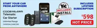 Visions Electronics Codealarm telematic car starter offer