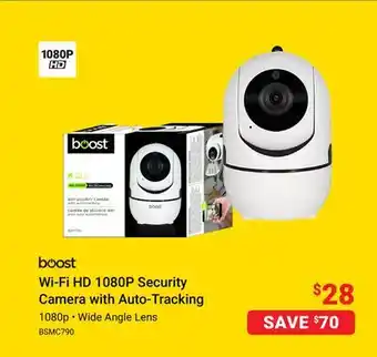 Visions Electronics Boost wi-fi hd 1080p security camera with auto-tracking offer