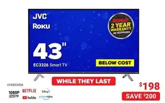 Visions Electronics Jvc roku smart tv offer