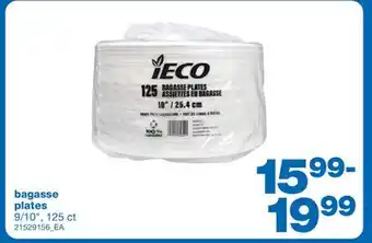 Wholesale Club Bagasse plates, 9/10, 125 ct offer