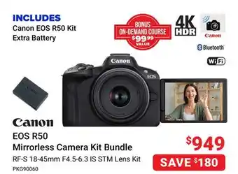 Visions Electronics Canon eos r50 mirrorless camera kit bundle offer
