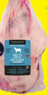 Chalo FreshCo Thomas farms short cut lamb leg frozen 9.79/kg offer