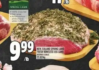 Metro New Zealand Spring Lamb Fresh Boneless Leg Lamb offer