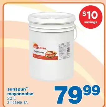 Wholesale Club Sunspun mayonnaise, 20 l offer