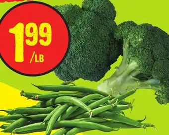 Chalo FreshCo Broccoli crowns or green beans product of usa or mexico 4.39/kg offer