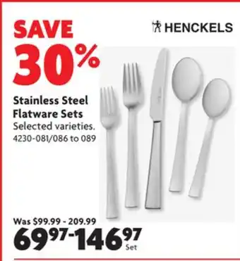 Home Hardware Stainless steel flatware sets offer