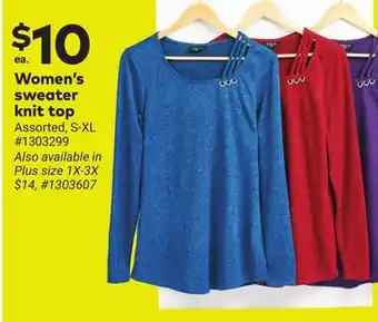 Giant Tiger Women's sweater knit top offer