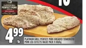 Metro Platinum Grill Perfect Pork Breded Tenderized Pork Leg Cutlets Value Pack offer