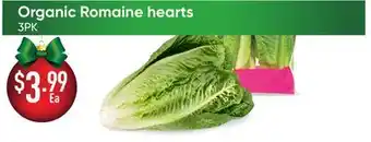 Healthy Planet Organic romaine hearts offer