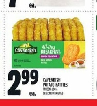 Metro Cavendish Potato Patties offer