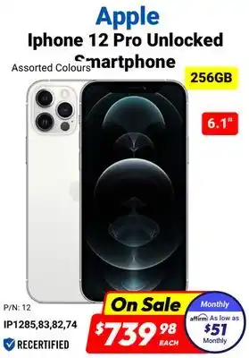 Factory Direct Apple 256gb 6.1 iphone 12 pro unlocked smartphone offer