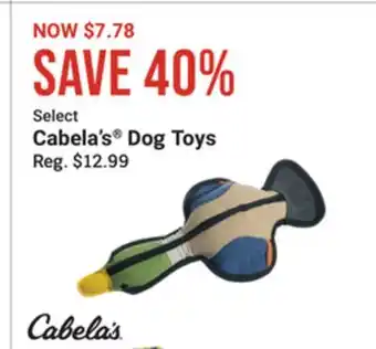 Bass Pro Select cabela's dog toys offer