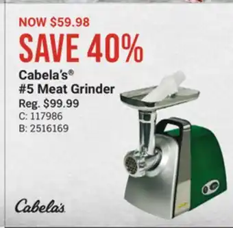 Bass Pro Cabela's #5 meat grinder offer