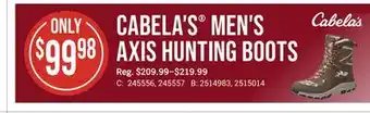 Bass Pro Cabela's men's axis hunting boots offer