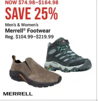 Bass Pro Merrell footwear offer