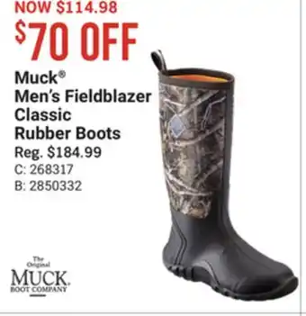 Bass Pro Muck men's fieldblazer classic rubber boots offer