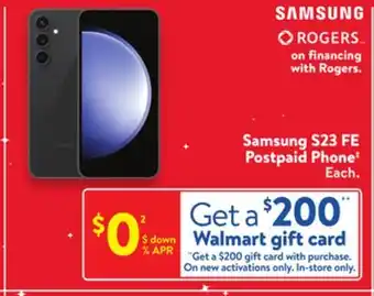 Walmart Samsung 523 fe postpaid phone offer