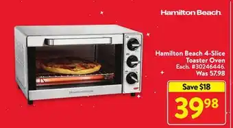 Walmart Hamilton beach 4-slice toaster oven offer