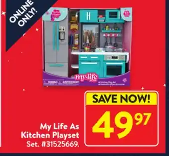 Walmart My life as kitchen playset offer