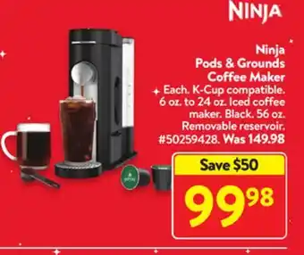 Walmart Ninja pods & grounds coffee maker offer