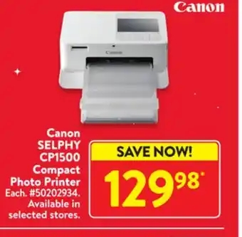 Walmart Canon selphy cp1500 compact photo printer offer