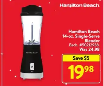 Walmart Hamilton beach 14-02. single-serve blender offer
