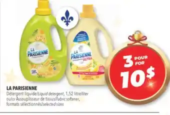 Familiprix La parisienne liquid detergent, 1,52 litre fabric softener offer