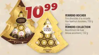 Familiprix Ferrero rocher fine hazelnut chocolates, 150 g or ferrero collection deluxe assortment, 132 g offer