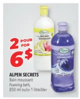 Familiprix Alpen secrets foaming bath offer