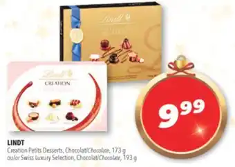 Familiprix Lindt chocolate, 173 g or swiss luxury selection, chocolate, 193 g offer