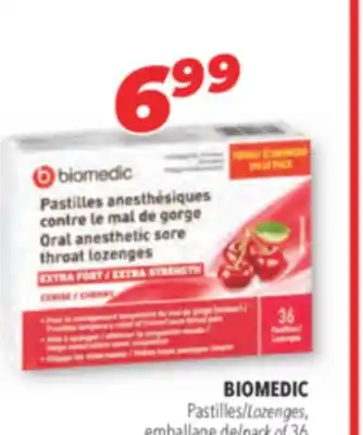 Familiprix Biomedic lozenges offer