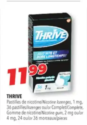 Familiprix Thrive nicotine lozenges, 1 mg 36 pastilles or complet or 4 mg, 24  36 pieces offer
