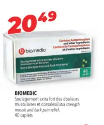 Familiprix Biomedic extra strength muscle and back pain relief offer