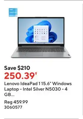 Staples Lenovo ideapad 1 15.6 windows laptop - intel silver n5030 - 4 gb ram - 128 gb emmc - windows 11 home s offer