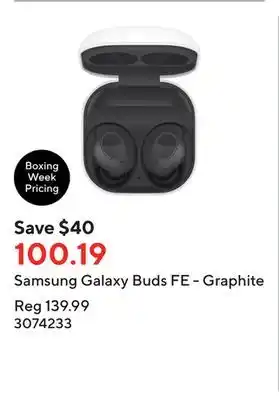 Staples Samsung galaxy buds fe - graphite offer