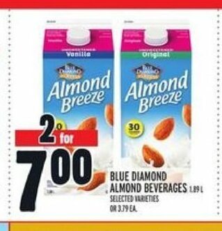 Metro Blue Diamond Almond Beverages offer