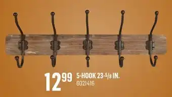 Canac 5-hook 23-5/8 in. coat rack offer
