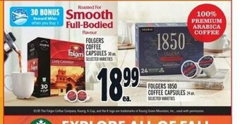 Metro Folgers 1850 Coffee Capsules offer