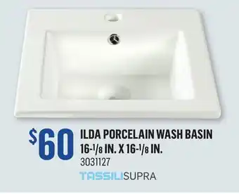 Canac Ilda porcelain wash basin 16-1/8 in. x 16-1/8 in offer