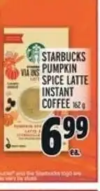 Metro Starbucks Pumpkin Spice Latte Instant Coffee offer
