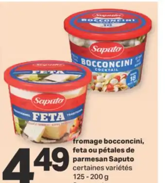 L'Intermarché Fromage bocconcini, feta ou pétales de parmesan saputo 125 - 200 g offer