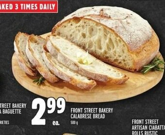 Metro Front Street Bakery Calabrese Bread offer