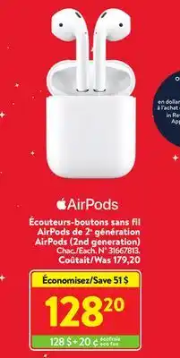 Walmart Airpods (2nd generation) offer