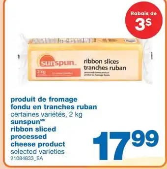 Wholesale Club Produit de fromage fondu en tranches ruban, 2 kg offer