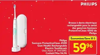 Walmart Philips sonicare protectiveclean 4550 gum health rechargeable electric toothbrush offer