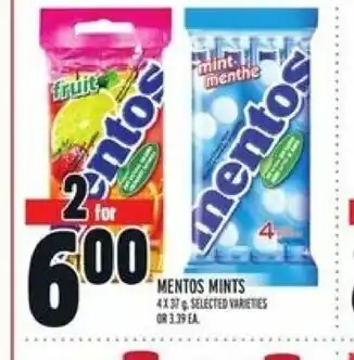 Metro Mentos Mints offer
