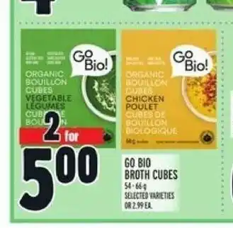 Metro Go Bio Broth Cubes offer