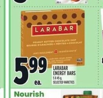 Metro Larabar Energy Bars offer
