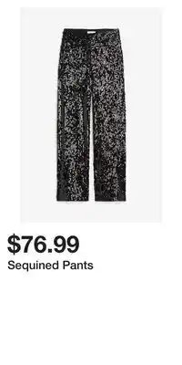 H&M Sequined pants offer