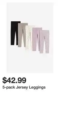 H&M 5-pack jersey leggings offer